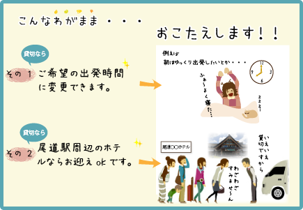 うれしい貸切のメリット